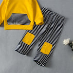 Baby Boys Hooded Striped Long Sleeve Top & Pants Baby Clothes Warehouse - PrettyKid