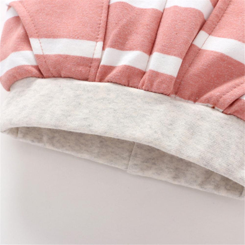 Baby Girls Hooded Striped Long Sleeve Top & Pants Wholesale Baby - PrettyKid