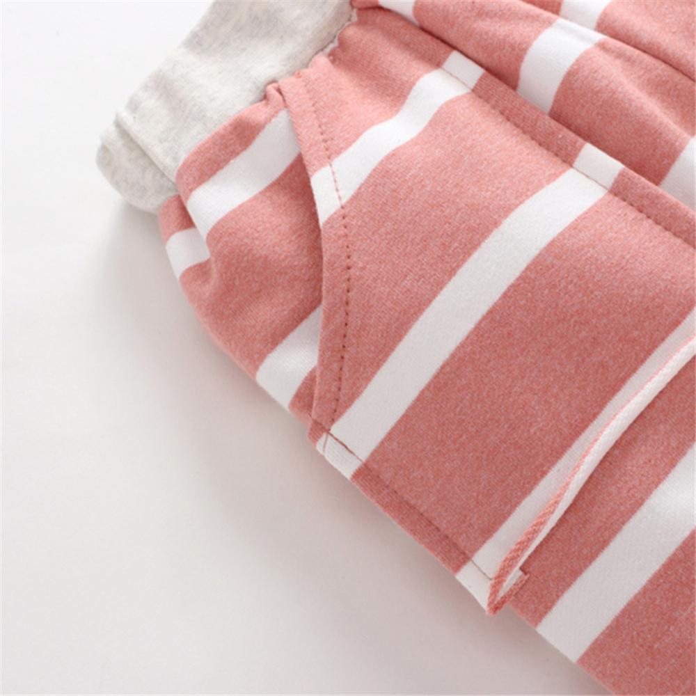 Baby Girls Hooded Striped Long Sleeve Top & Pants Wholesale Baby - PrettyKid