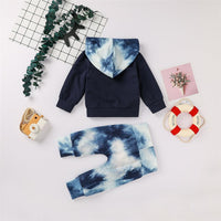 Boys Hooded Tie Dye Long Sleeve Tops & Pants - PrettyKid