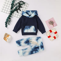 Boys Hooded Tie Dye Long Sleeve Tops & Pants - PrettyKid