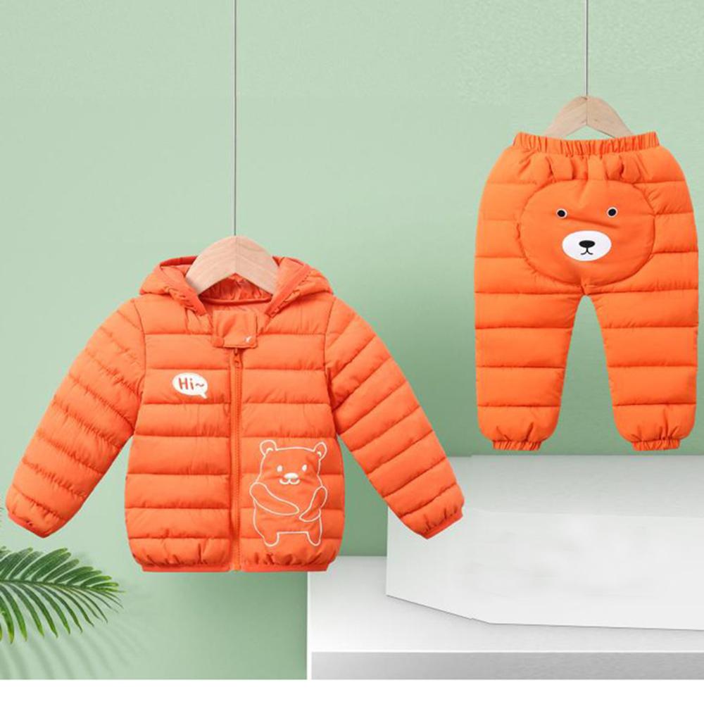 Baby Hoodie Cartoon Long Sleeve Warm Outwear & Pants Wholesale Baby Clothes - PrettyKid