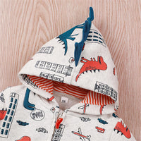 Baby Boys Hoodie Zipper Dinosaur Jacket & Pants Bulk Baby Clothes Online - PrettyKid