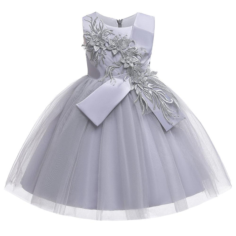 Girl Prom Princess Mesh Catwalk Performance Dress - PrettyKid