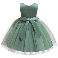 Girl Prom Princess Mesh Catwalk Performance Dress - PrettyKid