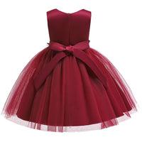 Girl Prom Princess Mesh Catwalk Performance Dress - PrettyKid