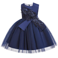 Girl Prom Princess Mesh Catwalk Performance Dress - PrettyKid