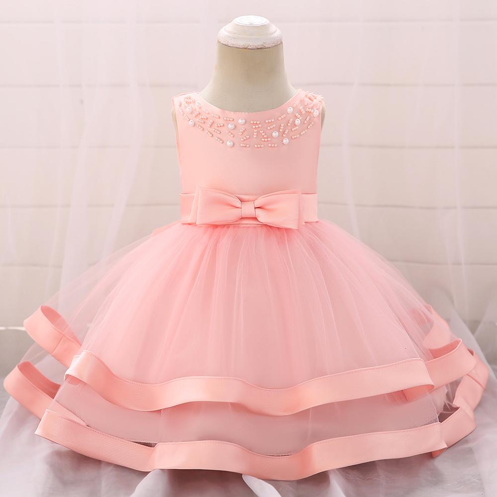 Baby Girl Lovely Princess Beaded Tulle Dress - PrettyKid