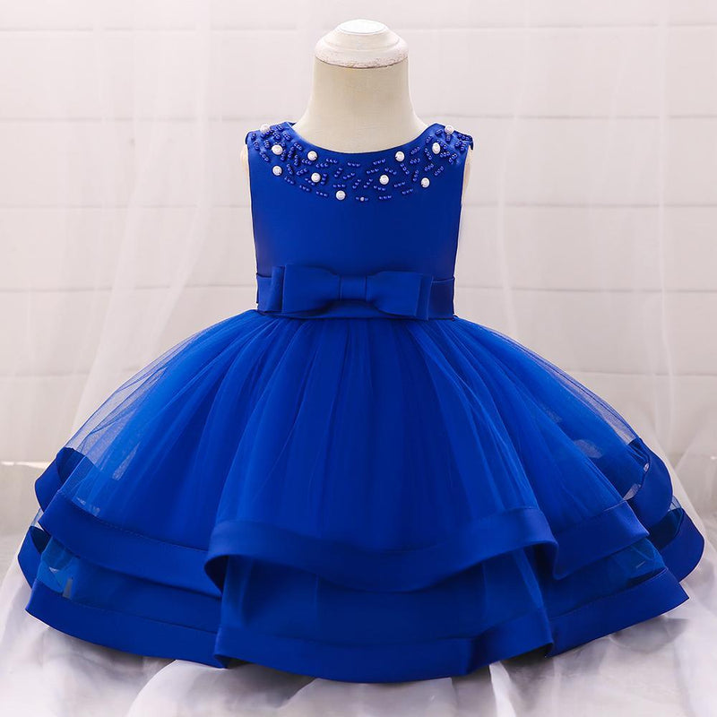 Baby Girl Lovely Princess Beaded Tulle Dress - PrettyKid