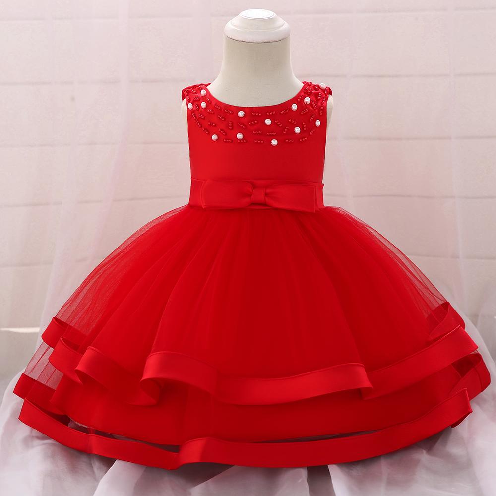 Baby Girl Lovely Princess Beaded Tulle Dress - PrettyKid