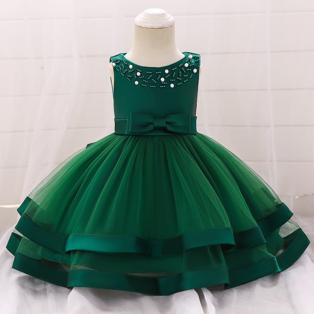 Baby Girl Lovely Princess Beaded Tulle Dress - PrettyKid