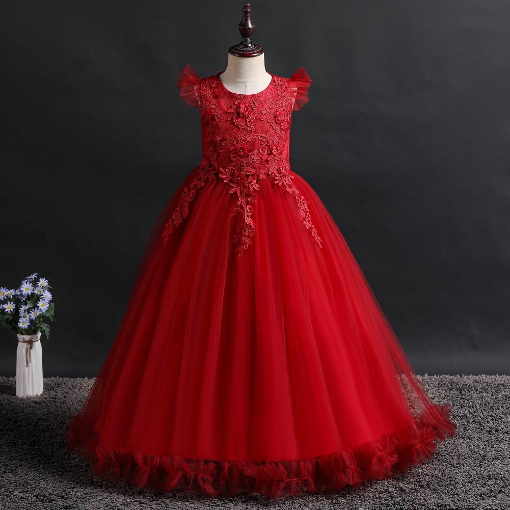 Christmas Girl Flower Wedding Princess Dress - PrettyKid