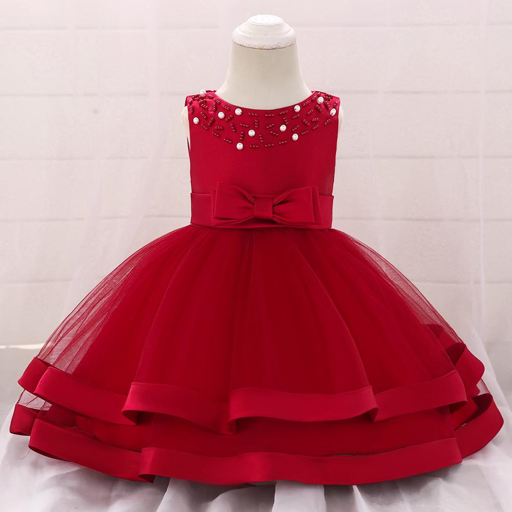 Baby Girl Lovely Princess Beaded Tulle Dress - PrettyKid