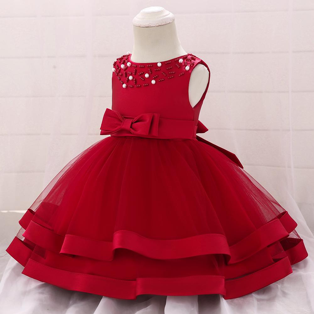 Baby Girl Lovely Princess Beaded Tulle Dress - PrettyKid