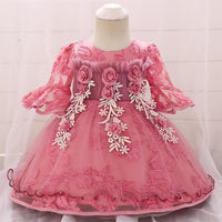 Baby Girl Prom Three Quarter Sleeve Princess Dress - PrettyKid