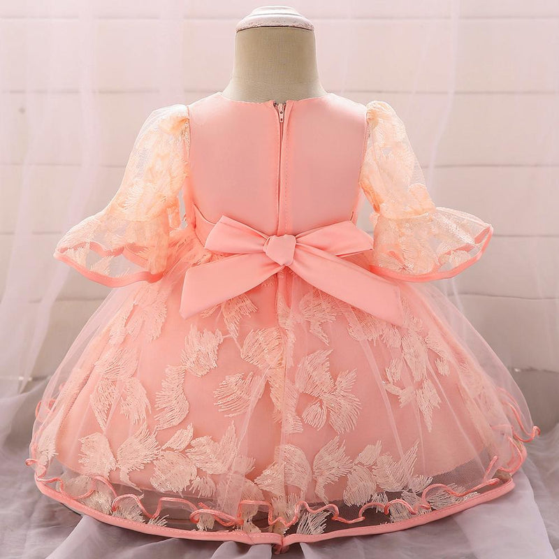 Baby Girl Prom Three Quarter Sleeve Princess Dress - PrettyKid