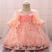 Baby Girl Prom Three Quarter Sleeve Princess Dress - PrettyKid