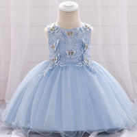 Baby Girl Butterfly Mesh Lovely Princess Dress - PrettyKid