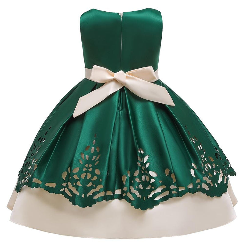 Girls Party Dress Forged Cloth Beaded Skirt Tutu Princess Dress - PrettyKid