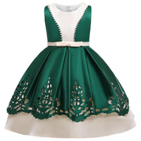 Girls Party Dress Forged Cloth Beaded Skirt Tutu Princess Dress - PrettyKid