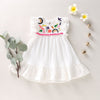 Toddler Girls Lovely Sleeveless Cotton Linen Embroidered Dress - PrettyKid