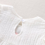 Toddler Girls Lovely Sleeveless Cotton Linen Embroidered Dress - PrettyKid