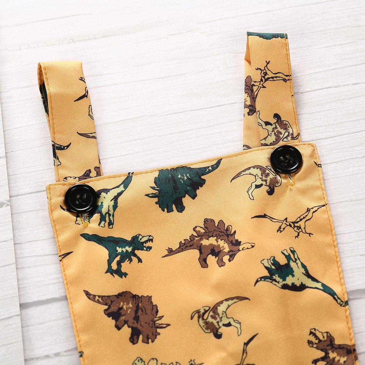 Toddler Girl Cartoon Dinosaur Sleeveless Girl Strap Skirt - PrettyKid