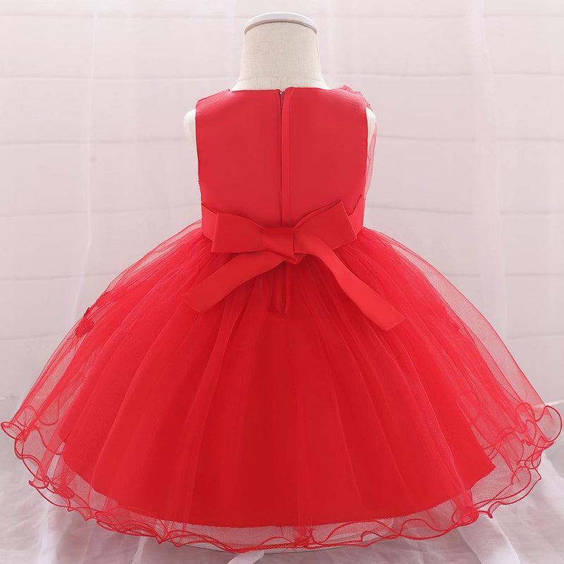 Baby Girl Embroidered Mesh Tutu Flower Princess Dress - PrettyKid