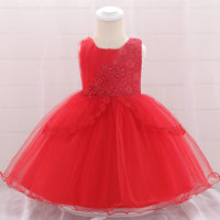 Baby Girl Embroidered Mesh Tutu Flower Princess Dress - PrettyKid