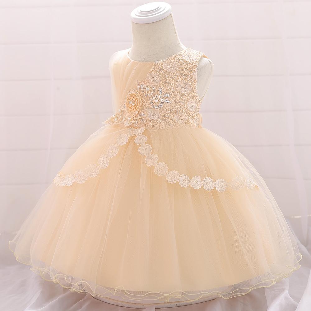 Baby Girl Embroidered Mesh Tutu Flower Princess Dress - PrettyKid