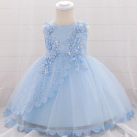 Baby Girl Sequined Flower Dress Princess Tutu Flower Girl Dress - PrettyKid