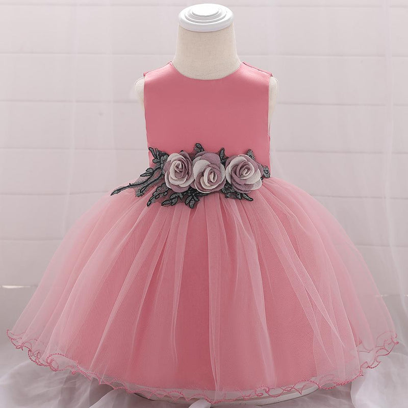 Baby Girl Prom Princess Tulle Tutu Flower Dress - PrettyKid