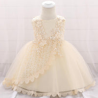 Baby Girl Sequined Flower Dress Princess Tutu Flower Girl Dress - PrettyKid