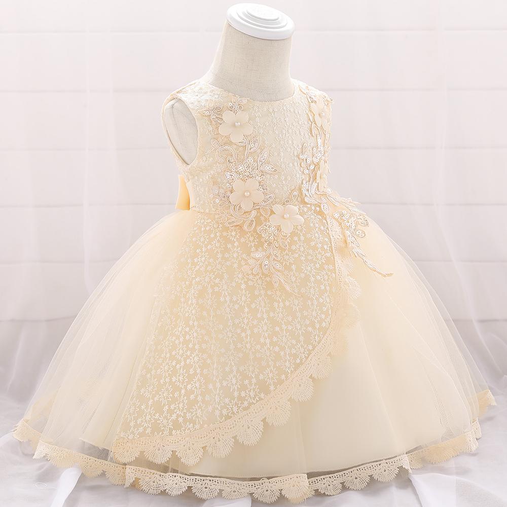 Baby Girl Sequined Flower Dress Princess Tutu Flower Girl Dress - PrettyKid