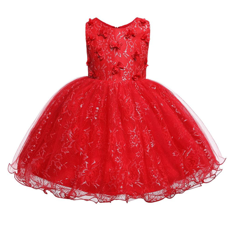 Little Girl Dress Princess Dress Tutu Skirt Flower Girl Wedding Dress - PrettyKid