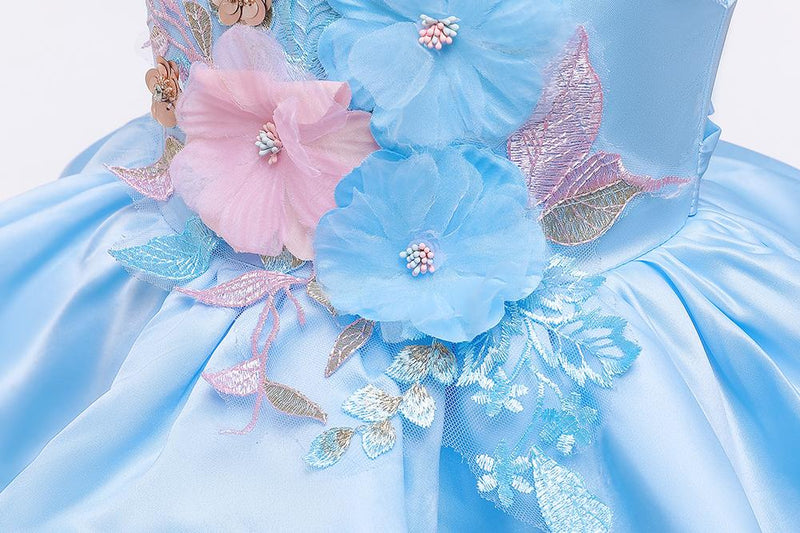 Girl Flower Tutu Princess Wedding Dress - PrettyKid