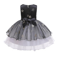 Girls Party Dress Princess Tutu Skirt Girls Star Mesh Dress With Hat - PrettyKid