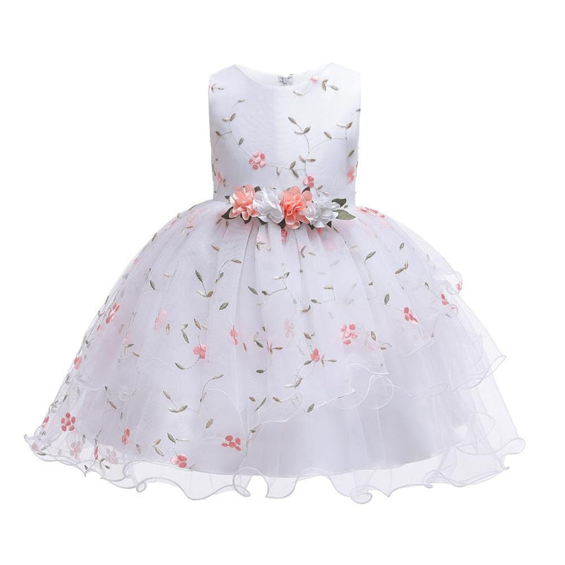 Girls Party Dress Princess Dress Floral Dress Flower Girl Dress - PrettyKid
