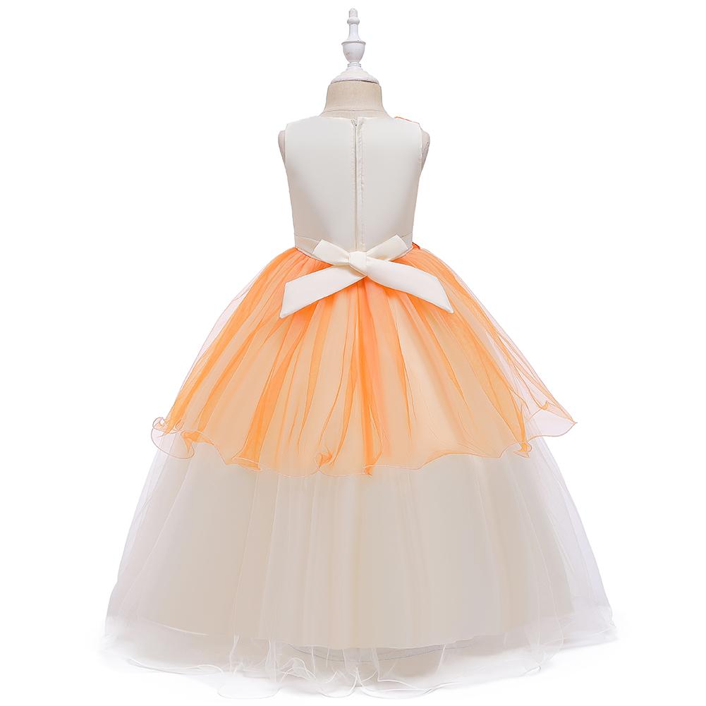 Girls Prom Dress Long Princess Tutu Skirt Children Performance Clothes - PrettyKid