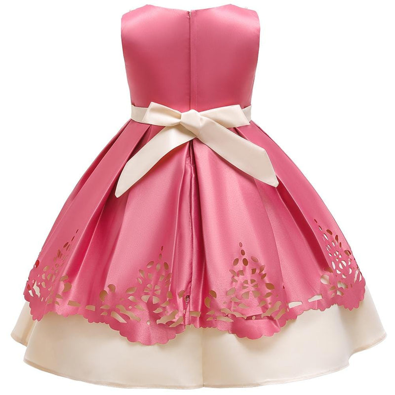 Girls Party Dress Forged Cloth Beaded Skirt Tutu Princess Dress - PrettyKid