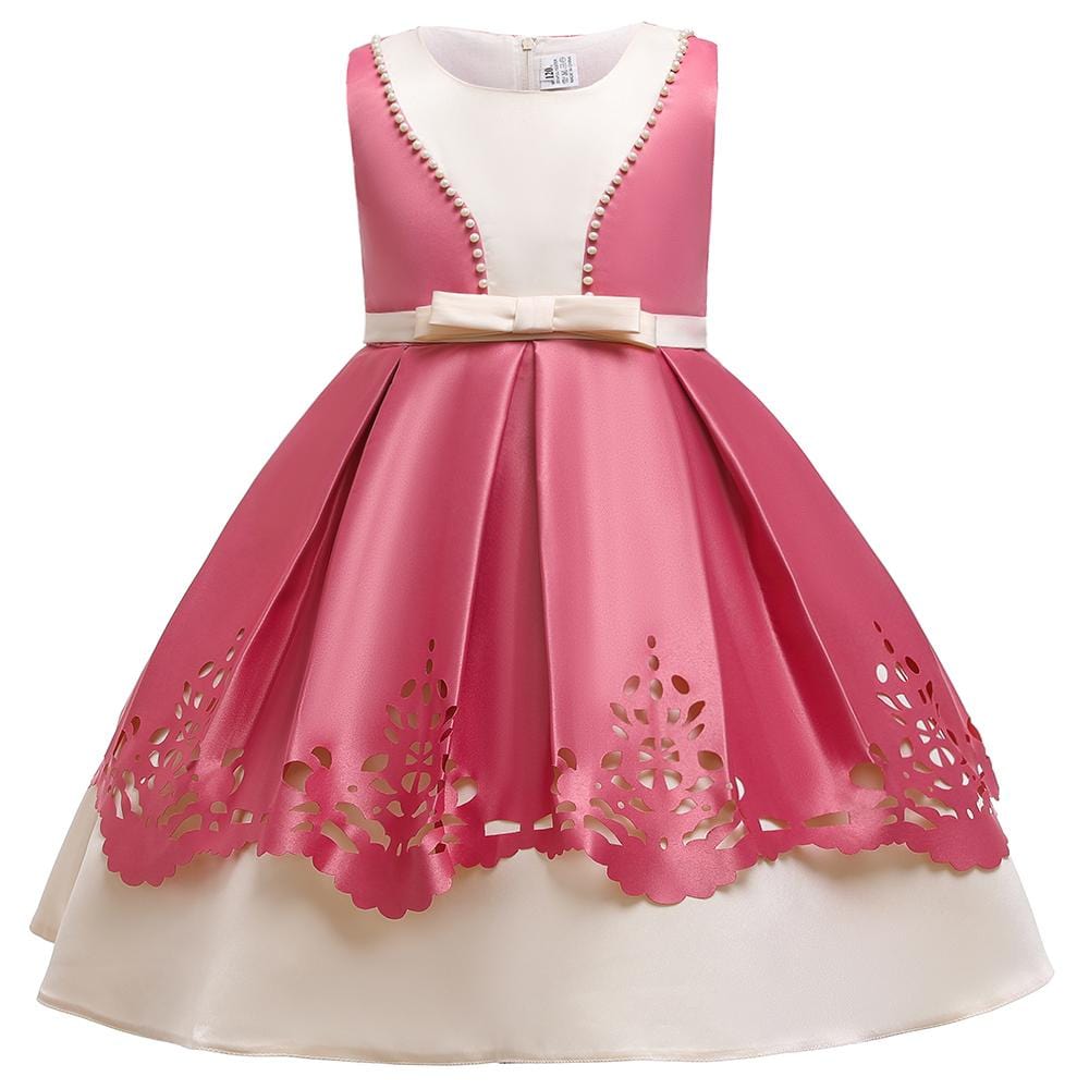 Girls Party Dress Forged Cloth Beaded Skirt Tutu Princess Dress - PrettyKid