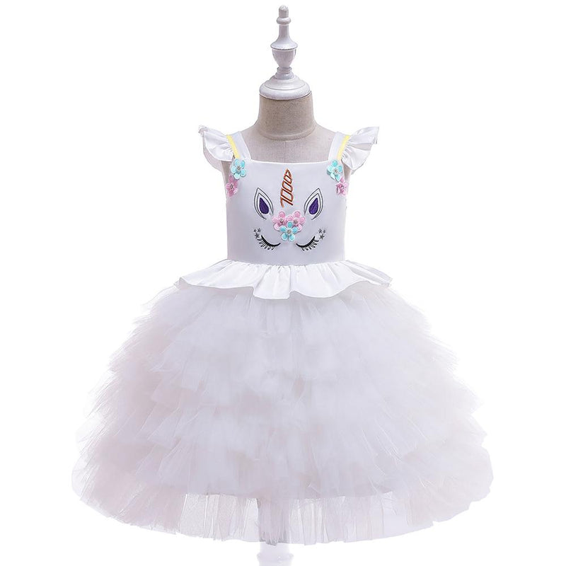 Unicorn Princess Tutu Flower Girl Wedding Dress - PrettyKid
