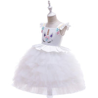 Unicorn Princess Tutu Flower Girl Wedding Dress - PrettyKid