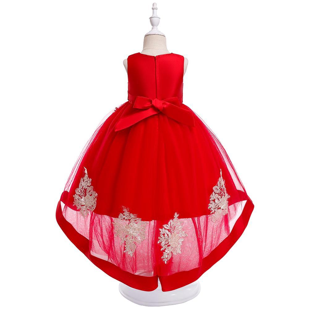 Girls Prom Evening Dress Embroidered Tail Princess Skirt - PrettyKid