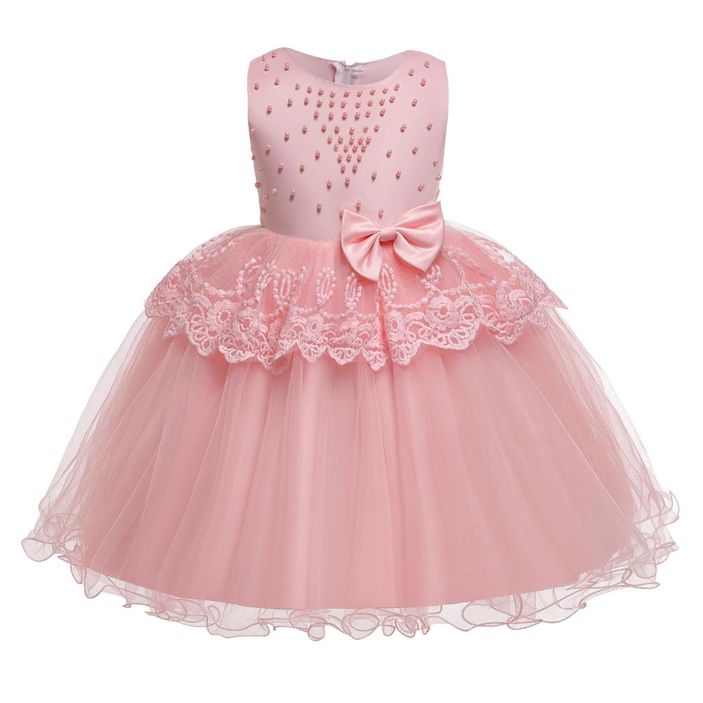 Girl's Dress Tutu Sleeveless Beaded Girl's Dress Performance Clothes - PrettyKid