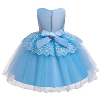 Girl's Dress Tutu Sleeveless Beaded Girl's Dress Performance Clothes - PrettyKid