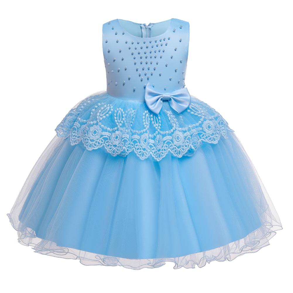 Girl's Dress Tutu Sleeveless Beaded Girl's Dress Performance Clothes - PrettyKid