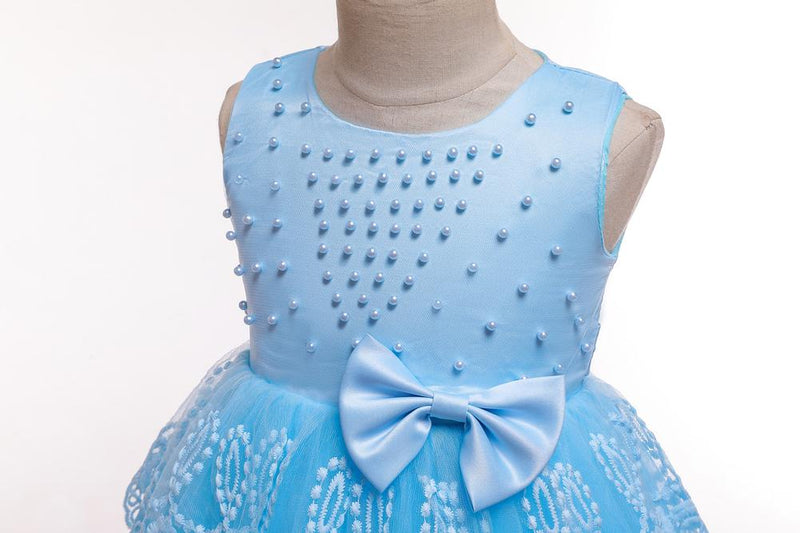 Girl's Dress Tutu Sleeveless Beaded Girl's Dress Performance Clothes - PrettyKid