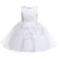 Girls Party Dress Sleeveless Mesh Tutu Dress Princess Wedding Dress - PrettyKid