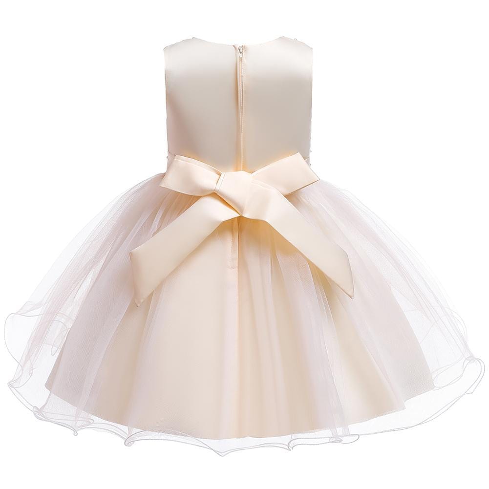 Girls Party Dress Sleeveless Mesh Tutu Dress Princess Wedding Dress - PrettyKid